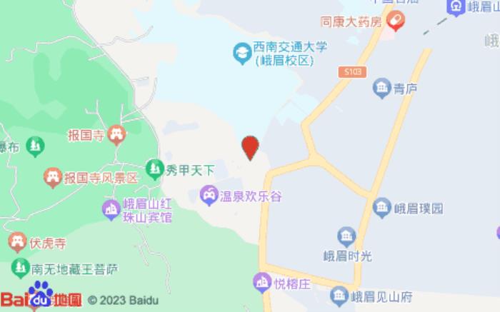 峨眉山輔特戴斯酒店(景區路店)位置圖 峨眉山輔特戴斯酒店(景區路店)位置圖