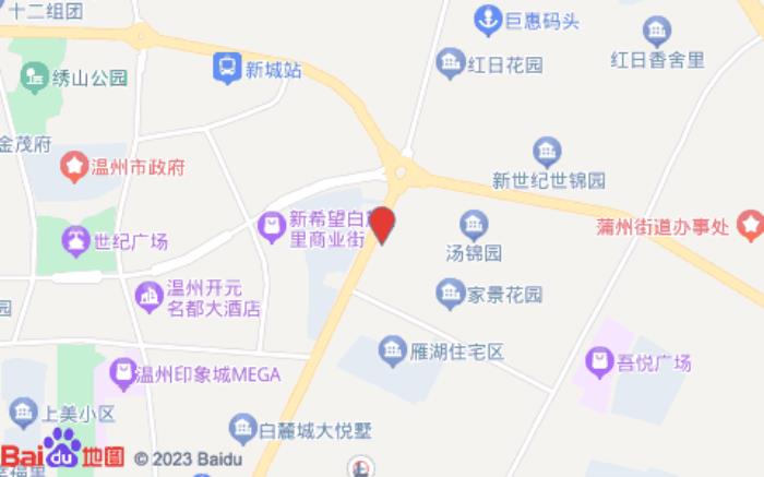 銳思特汽車連鎖旅店(溫州新城店)位置圖 銳思特汽車連鎖旅店(溫州新城店)位置圖